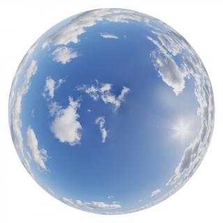 HDRi Skydome of Blue Clouded Sky 16K